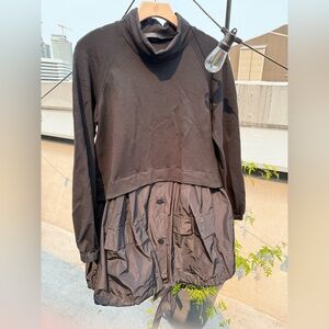 Black Layered Dress with Pockets